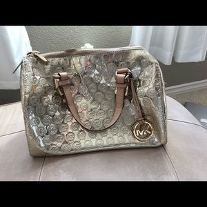Michael Kors purse gold metallic